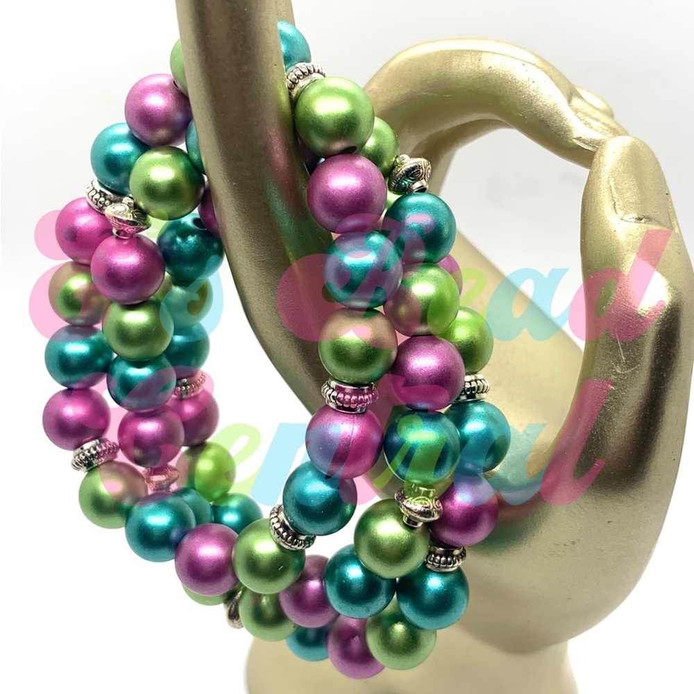Limited Edition Mix N Match Easter Themed Stackable Beaded Bracelets